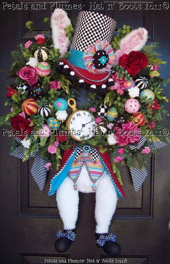 Mad Hatter Easter Wreath