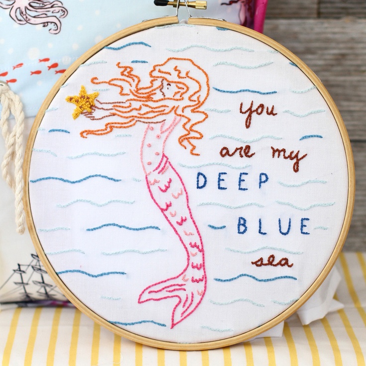 Sarah Jane Mermaid Embroidery Pattern