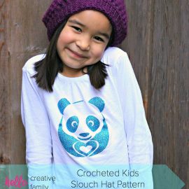 This adorable crocheted Kids Slouch Hat would make a gorgeous handmade gift. The pattern is free, easy and great for beginners! Pick up that crochet hook!