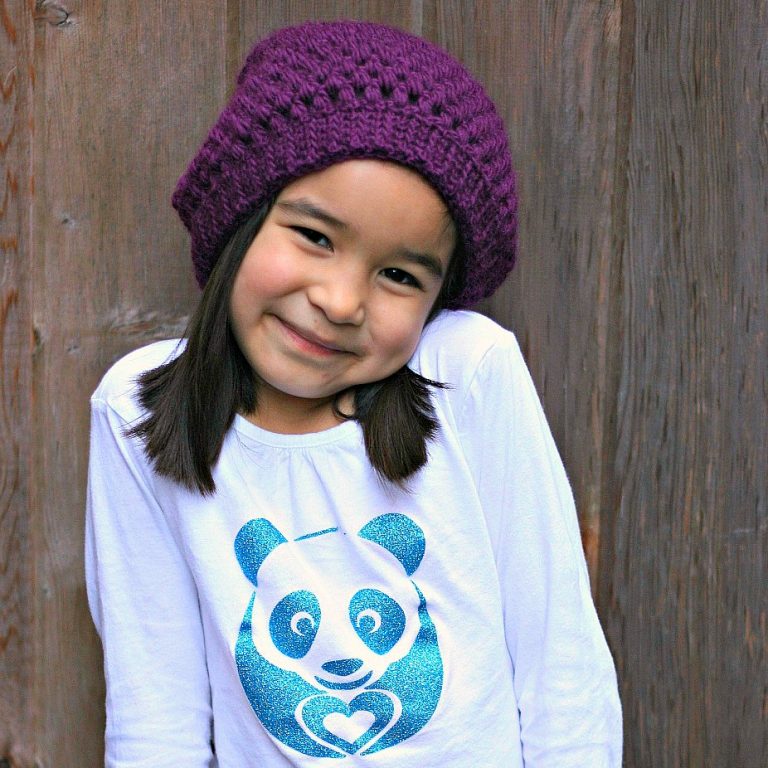 Sew Creative Crocheted Kids Slouch Hat Pattern- Great for Beginners