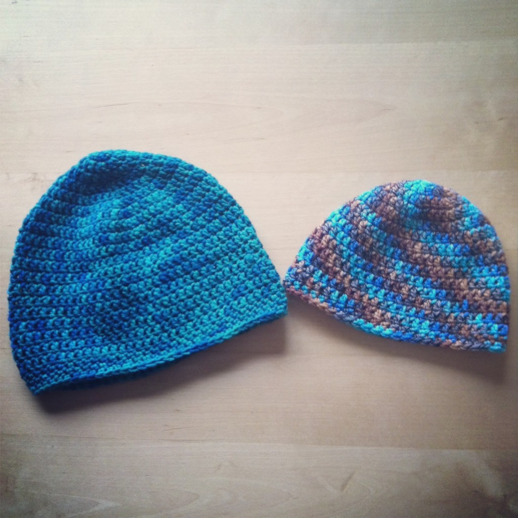 Sew Creative Daddy and Son Crocheted Hats