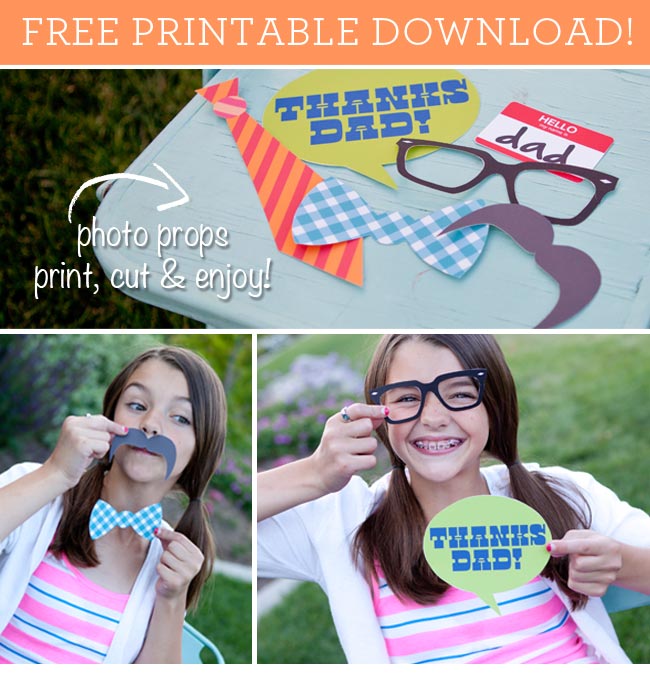 Father's Day Printable Photo Props