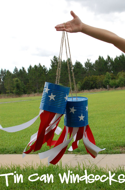 Fourth of July Tin Can Windsocks