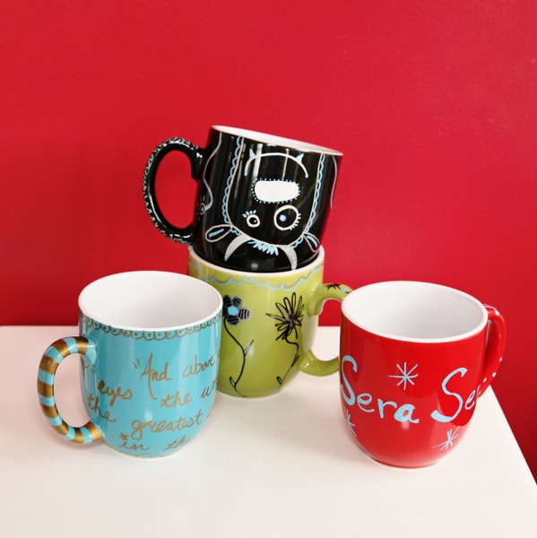 Have kids decorate mugs with sharpies then bake at 350 for 15 minutes for Father's Day gift