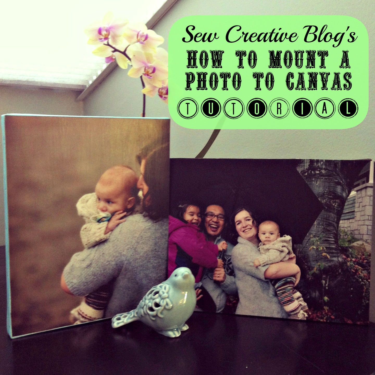 How to mount a photo to canvas tutorial A great handmade gift for under $5.00