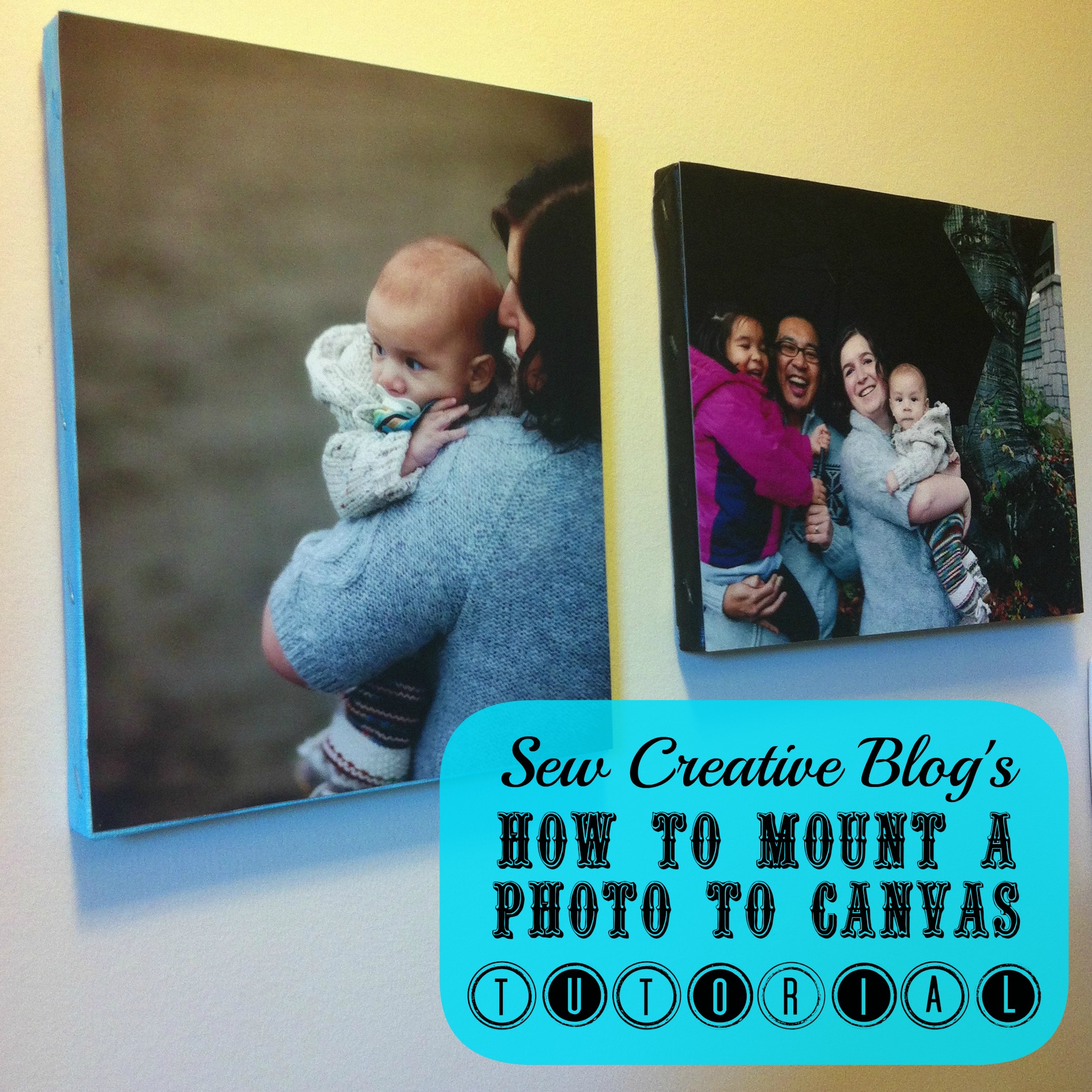 How to mount a photo to canvas tutorial A great handmade gift for under $5