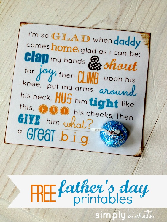 fathers day Great Big Kiss printable