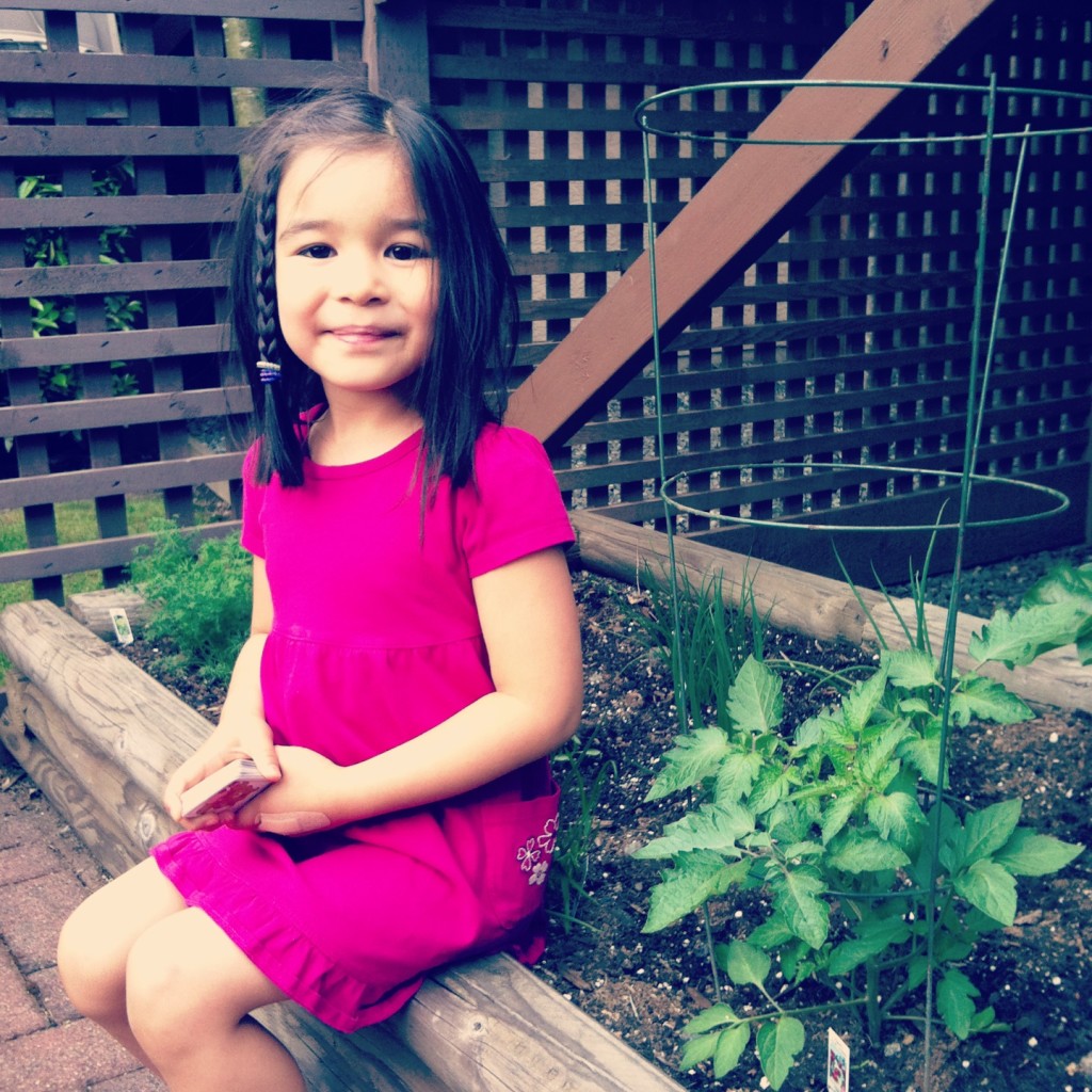 Young girl in the garden
