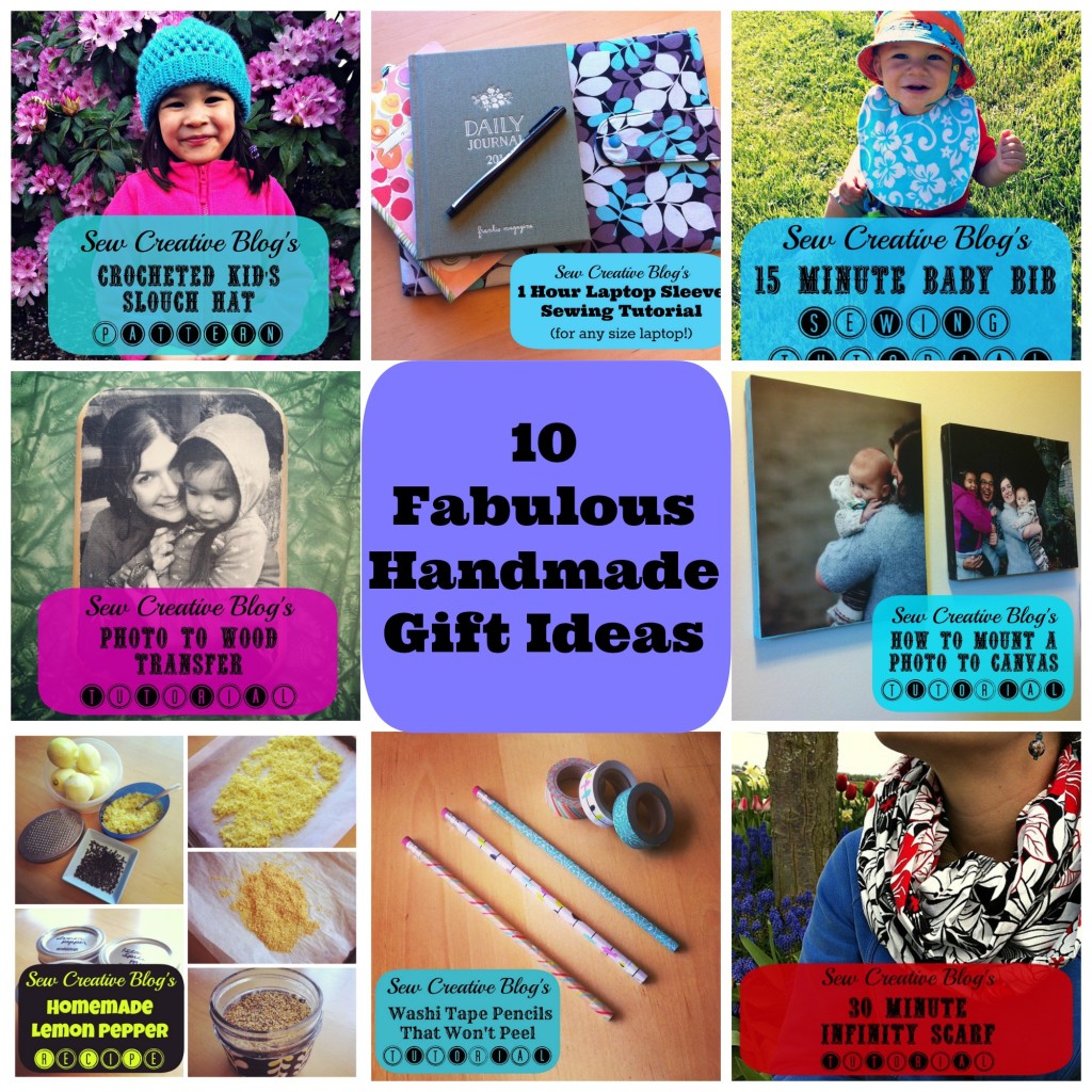 Countdown to Christmas Day 16- 10 Fabulous Handmade Gift Ideas (Gifts for Everyone!)