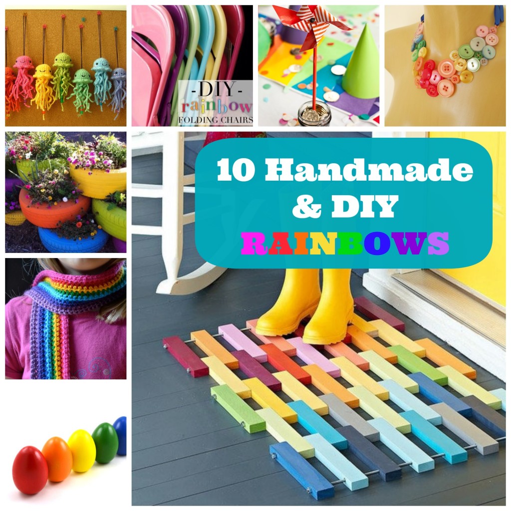 Seriously... can you look at something rainbow colored and not smile? Rainbow's make everyone's days so much happier! Here are 10 Handmade and DIY Rainbow Projects and Crafts to Brighten Your Weekend!