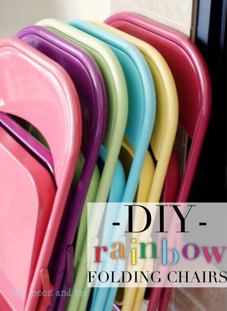 DIY Rainbow Folding Chairs