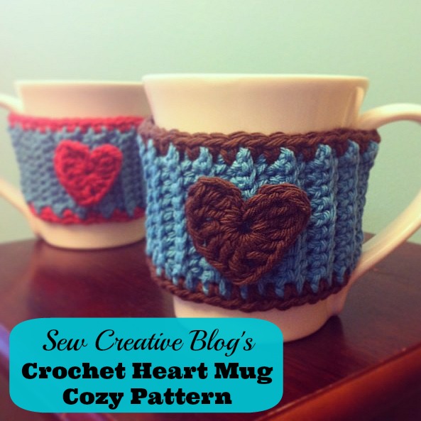 How to Crochet a Heart Mug Cozy Pattern Tutorial from Sew Creative 5