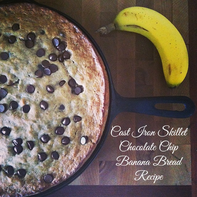 Cast Iron Skillet Chocolate Chip Banana Bread Recipe from Hello Creative Family.jpg