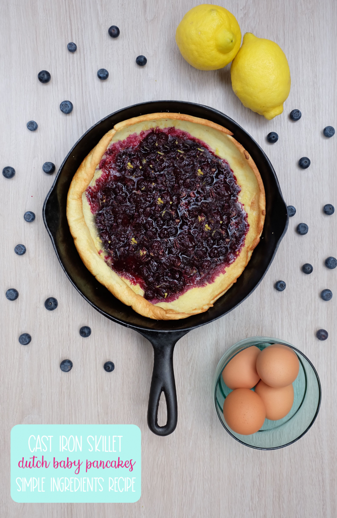 This mouthwatering, easy Dutch Baby Pancakes uses simple ingredients-- milk, eggs, flour, butter and sugar to make a family friendly breakfast you will love. Quick and easy to prep, perfect for breakfast, brunch, breakfast for dinner or a midday snack! #Recipe #SimpleRecipe #Eggs #RealFood #Pancakes #DutchBabyPancakes