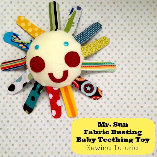 Mr Sun Fabric Buster Baby Teething Toy Tutorial from Sew Creative Blog