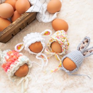 Adorable Spring and Easter Crochet Patterns Perfect For Easter Baskets: Adorable Easter Egg Cozies from 1 Dog Woof