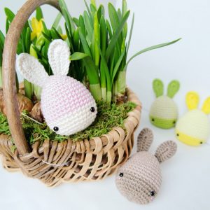 Adorable Spring and Easter Crochet Patterns Perfect For Easter Baskets: Easter Bunny Eggs Crochet Pattern from Lalylala Crochet