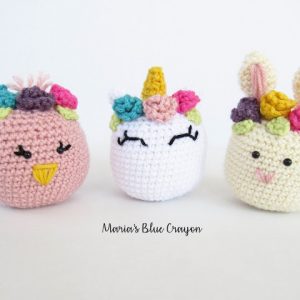 Adorable Spring and Easter Crochet Patterns Perfect For Easter Baskets: Easter Shaker Toys Crochet Pattern from Maria's Blue Crayon