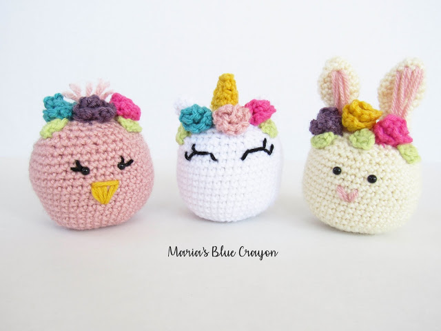 Adorable Spring and Easter Crochet Patterns Perfect For Easter Baskets: Easter Shaker Toys Crochet Pattern from Maria's Blue Crayon