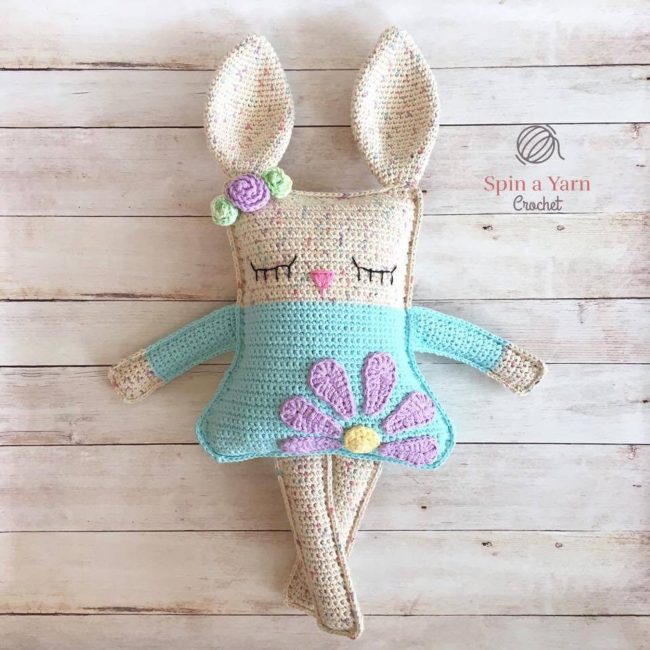 Adorable Spring and Easter Crochet Patterns Perfect For Easter Baskets:Ragdoll Bunny Crochet Pattern from Spin a Yarn Studio