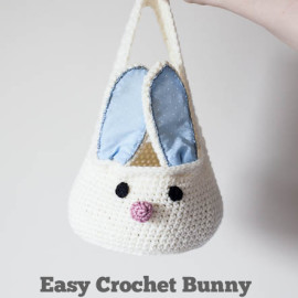 Crochet Bunny Basket from Craftaholics Anonymous