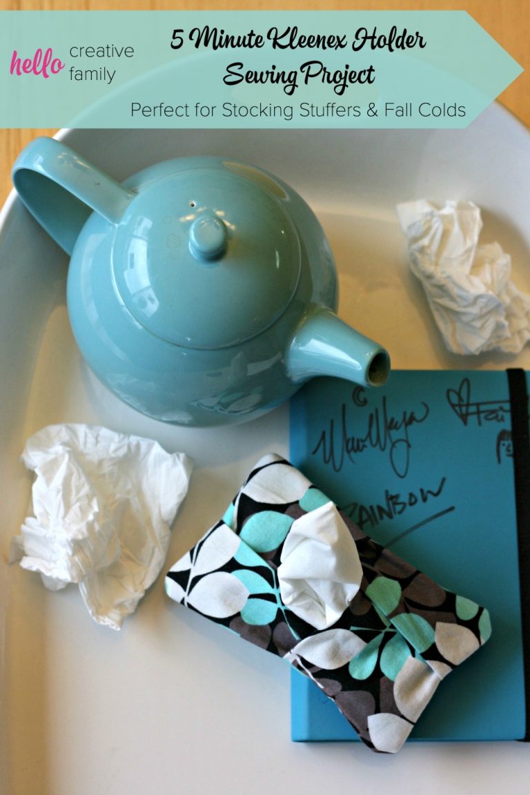 5 Minute Kleenex Holder Sewing Project Perfect for Stocking Stuffers & Fall Colds