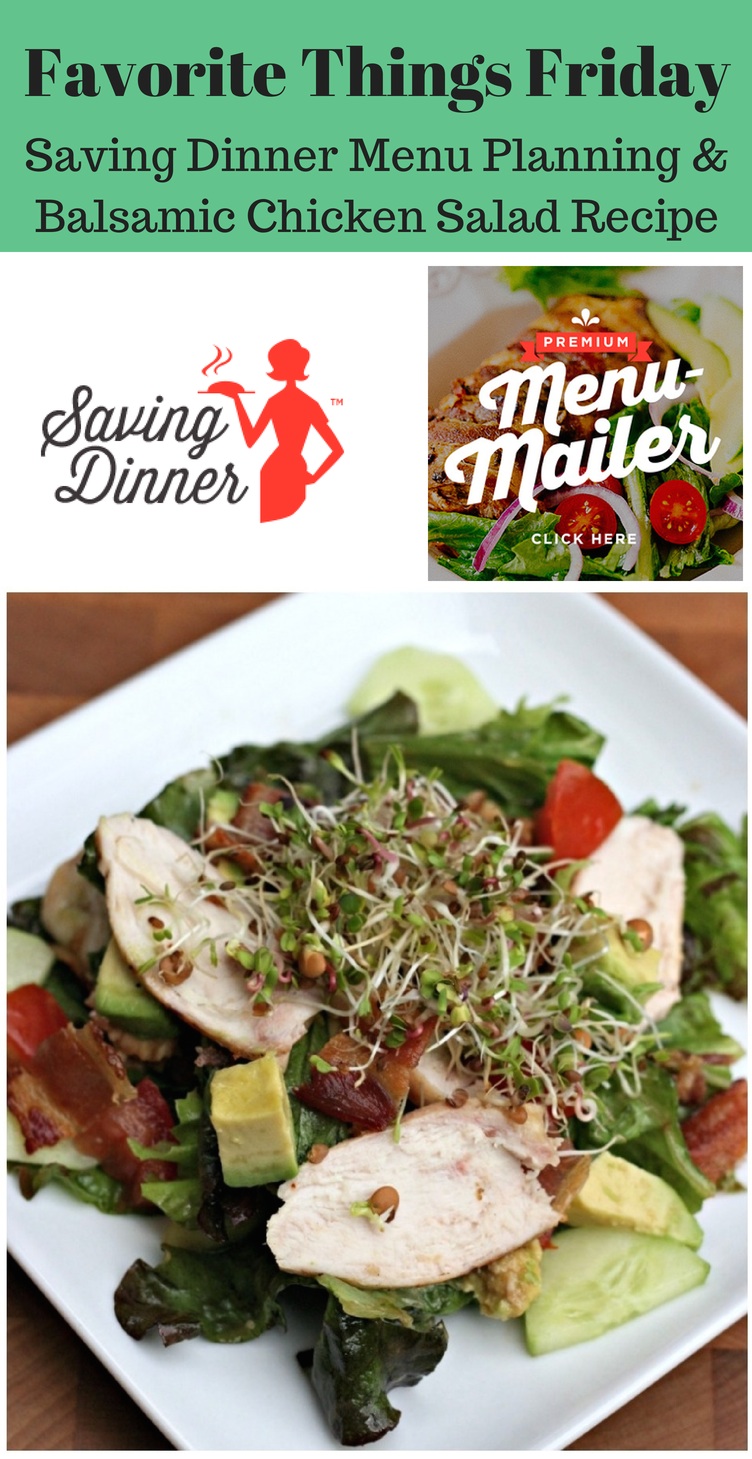 Balsamic Chicken Salad Recipe from Saving Dinner and Sew Creative