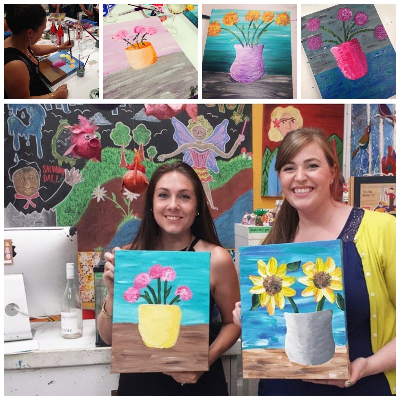 Get your craft on! Paintings from 4 Cats Kerrisdale West Coast Creative Event