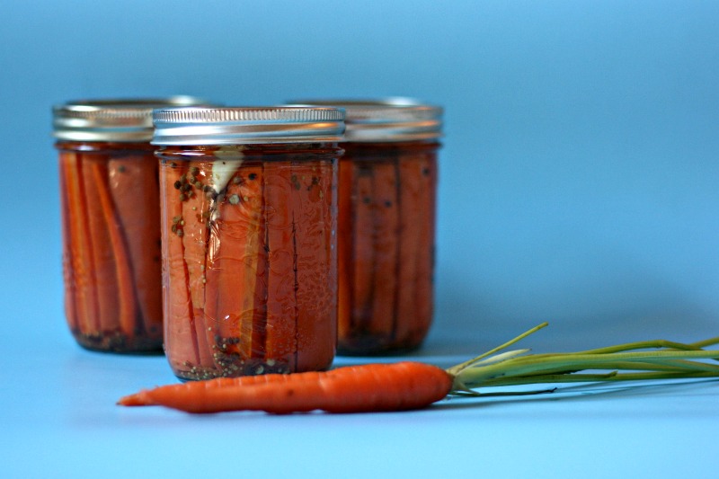 Spicy Pickled Carrots Canning Recipe from Sew Creative