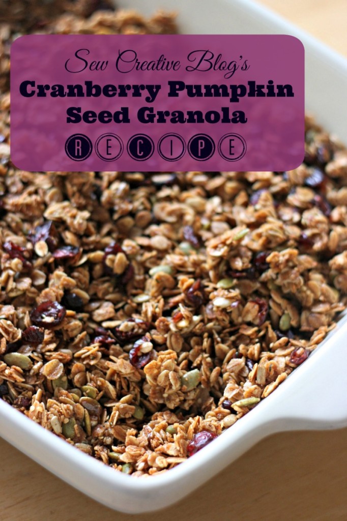 Cranberry Pumpkin Seed Granola Recipe with sunflower seeds, hemp hearts, coconut & coconut oil. Delicious, nutritious & easy. My kind of recipe! Worth eating breakfast for!