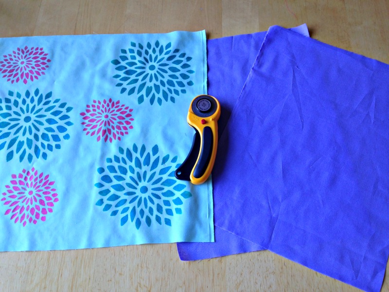 Sew Creative Blog's How to Make a One Of A Kind Envelope Pillow Sewing Tutorial. Paint your pillow using Royal Design Studio Stencils then sew the pillow in 15 minutes! So easy. 