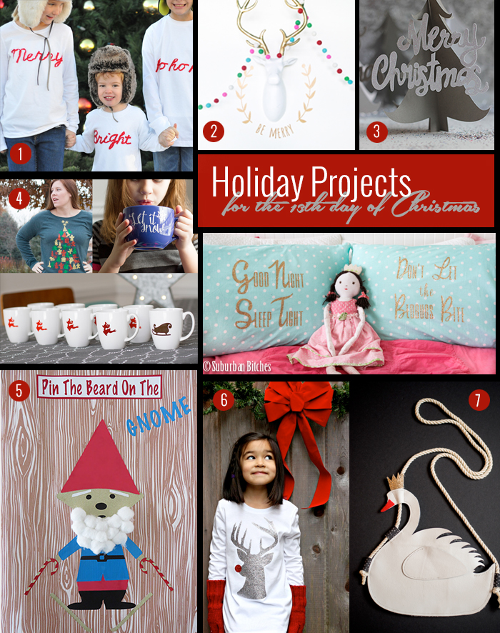 7 Great DIY Christsmas Gifts Made on the Cricut Explore from Team #13 of the Cricut Design Space Star Challenge