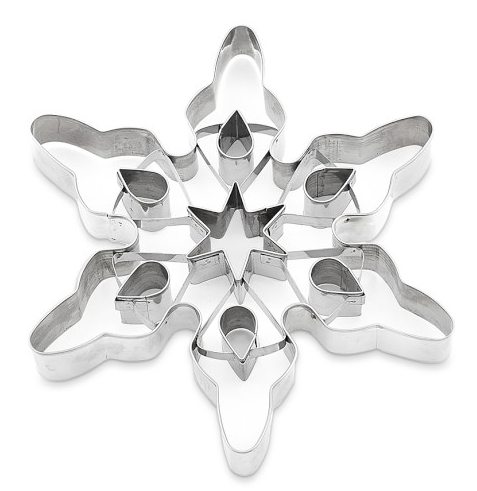 Giant Snowflake Cookie Cutter with Star Cutouts