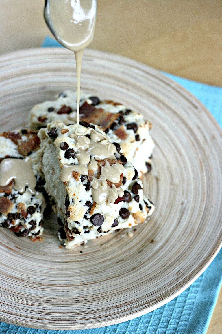 Bacon Chocolate Chip Scones with Maple and Sea Salt Drizzle Recipe