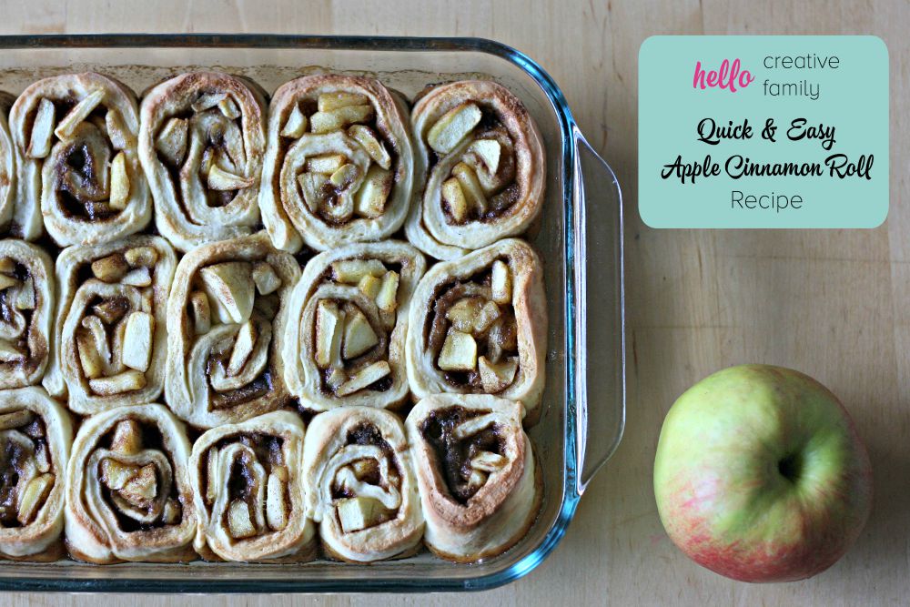 Looking for a quick and easy apple cinnamon roll recipe? This is the recipe for you- No yeast required in this dough means in minutes it's in the oven.