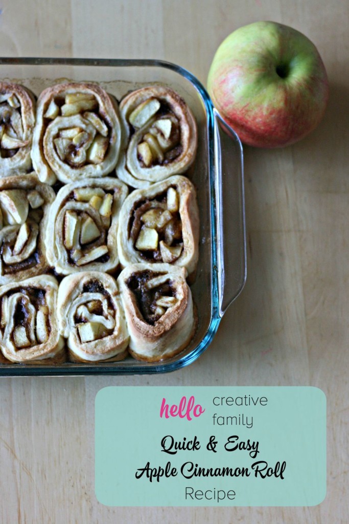 Looking for a quick & easy apple cinnamon roll recipe This is the recipe for you- No yeast required in this dough means in minutes it's in the oven.