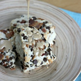 Bacon Chocolate Chip Scones with Maple and Sea Salt Drizzle