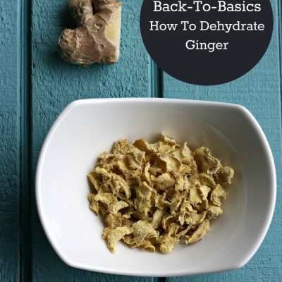 Back to Basics Sew Creative Shares How to Dehydrate Ginger for use in tea, soups, broth, baking and other cooking needs
