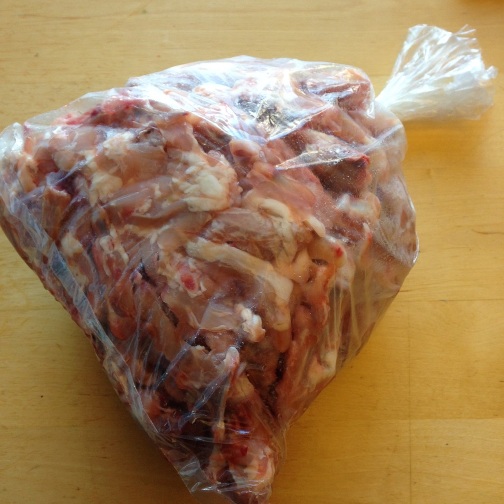 Did you know that if you ask your butcher for chicken or beef bones they will usually give you a big bag of them for free?