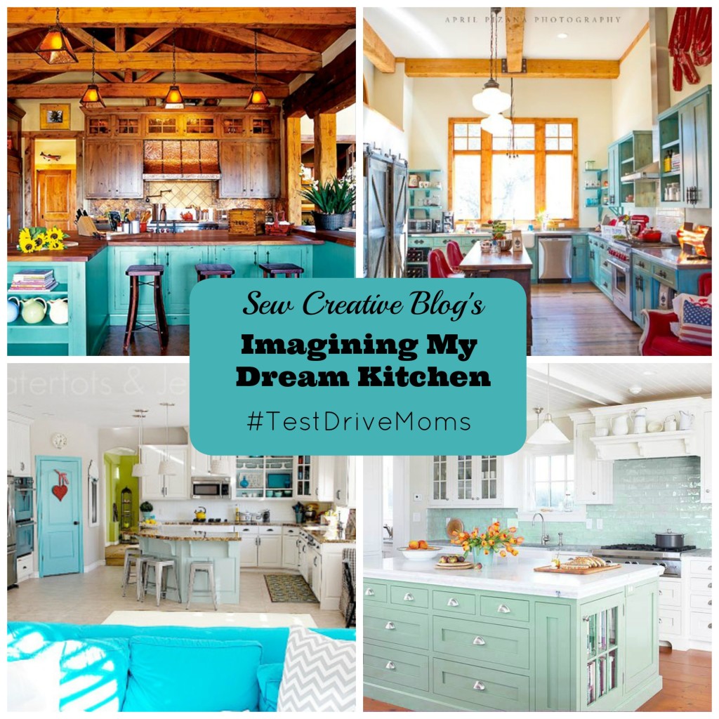 Sew Creative Blog's Imaging My Dream Kitchen Beautiful Aqua Blue Kitchens and Appliances to Fill Them With #TestDriveMoms