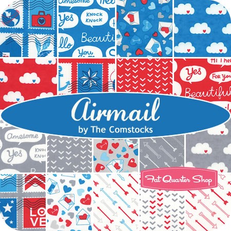 Airmail collection by Eric & Julie Comstock Fat quarter shop