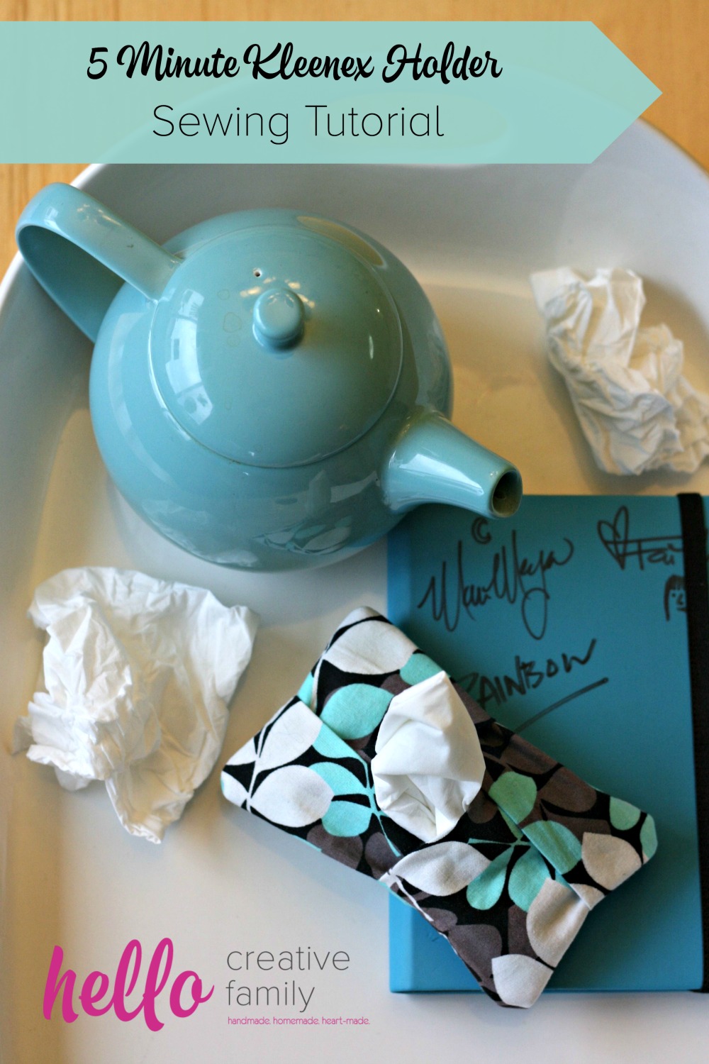 This 5 Minute Tissue:Kleenex Holder is a simple sewing projects for beginners. Whip them up for your kids, teachers and friends during cold and flu season. Perfect for stocking stuffers.