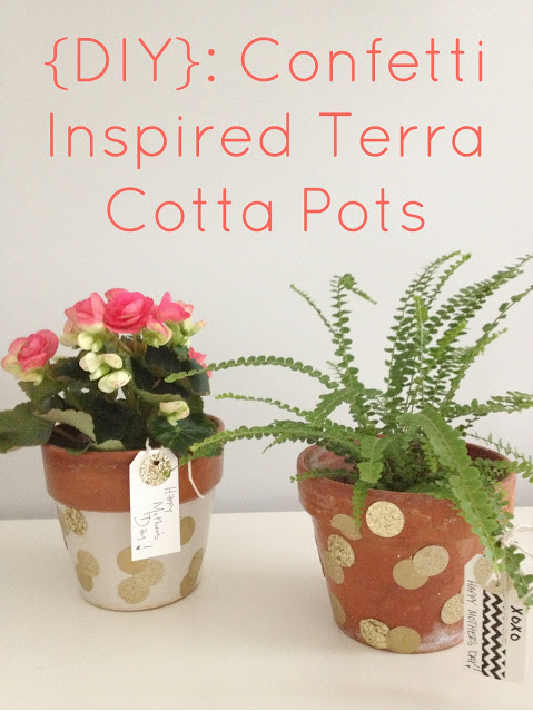 DIY Confetti Inspired Terra Cotta Pots