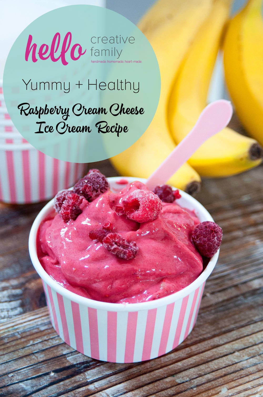 Looking for a delicious summer treat that is good for the waistline? Check out this Healthy Raspberry Cream Cheese Ice Cream Recipe. It takes minutes to make and is super yummy.