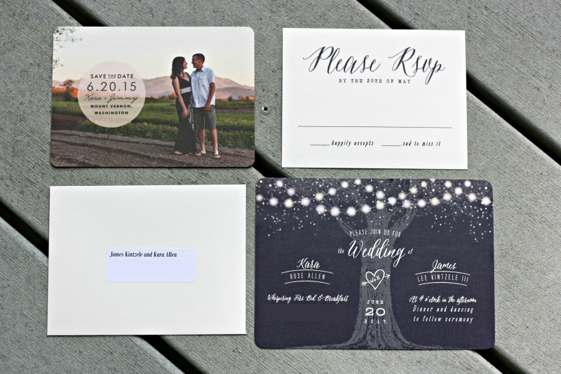 Woodland Forest Themed Wedding Invitation and Save the Date from Minted