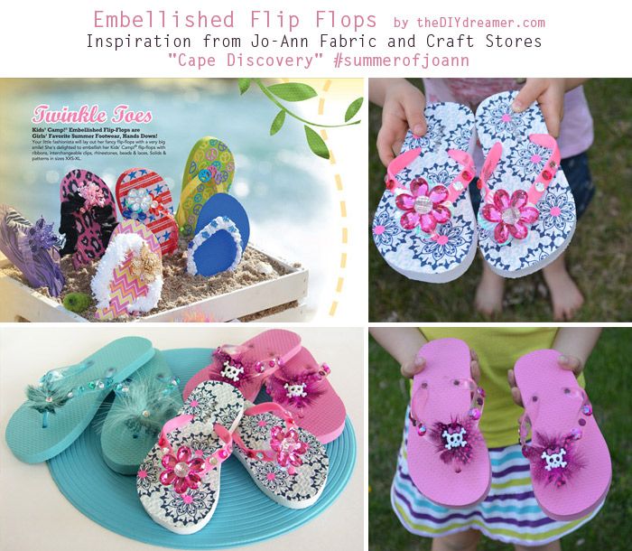 DIY Embellished Flip Flops