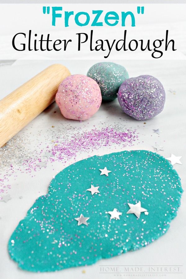Frozen Glitter Play Dough