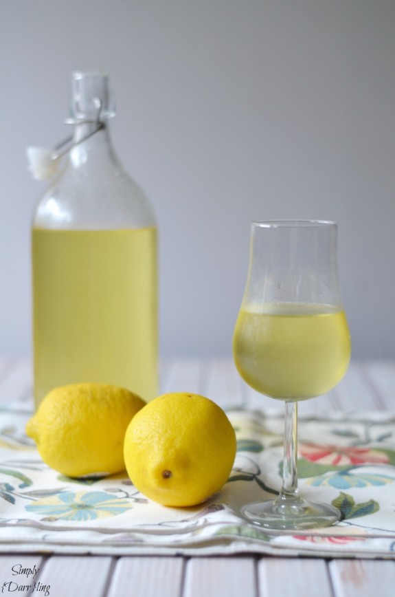 Homemade limoncello