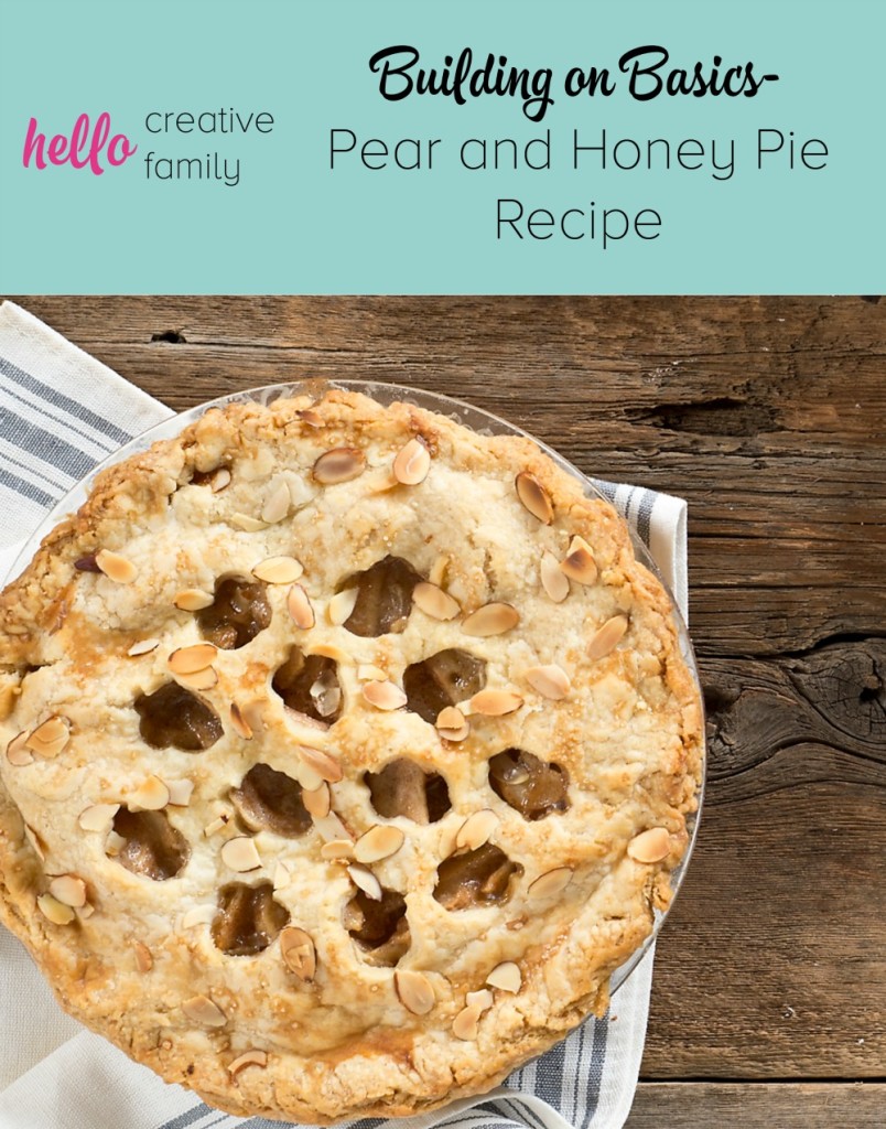 Nothing says comfort like a warm pie. Hello Creative Family's resident baker, Renee, shares her Pear and Honey Pie Recipe, building on the kitchen skills she taught in her perfect pie crust recipe.