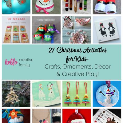 Christmas through the eyes of a child is an amazing thing! Hello Creative Family shares 27 Christmas Activities for kids including crafts, ornaments & creative play.